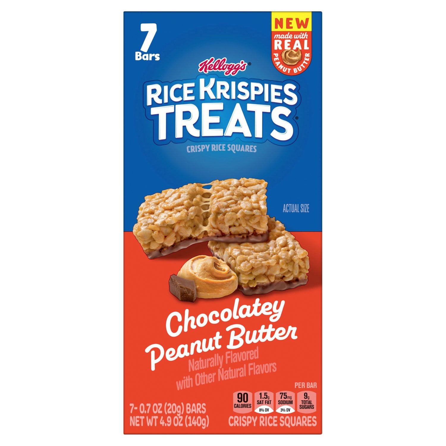 Kelloggs Rice Krispies Treat Chocolate Peanut Butter 4.9 oz Package May Vary