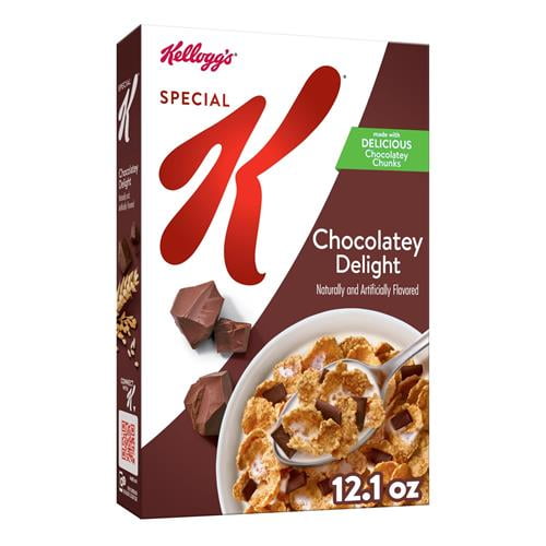 Kelloggs Special K Breakfast Cereal, Fiber Cereal, Family Breakfast, Chocolatey Delight, 12.1Oz Box (1 Box) - Pack of 2