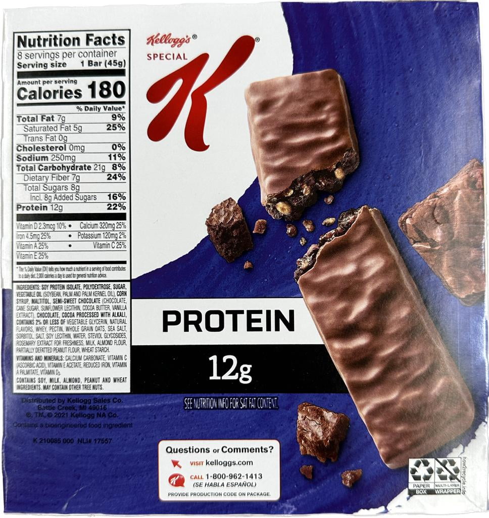 Kelloggs Special K, Protein Bar , Count 8 (1.59 oz) - Nutrition Bar With Protein / Grab Varieties & Flavors