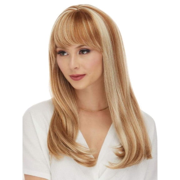 Kelly Blush Wig Color Magenta - Sepia Wigs Long Straight Long Layered Synthetic Costume Full Bangs Fantasy Spunky Vamp Anime Perry Bundle MaxWigs Hairloss Booklet