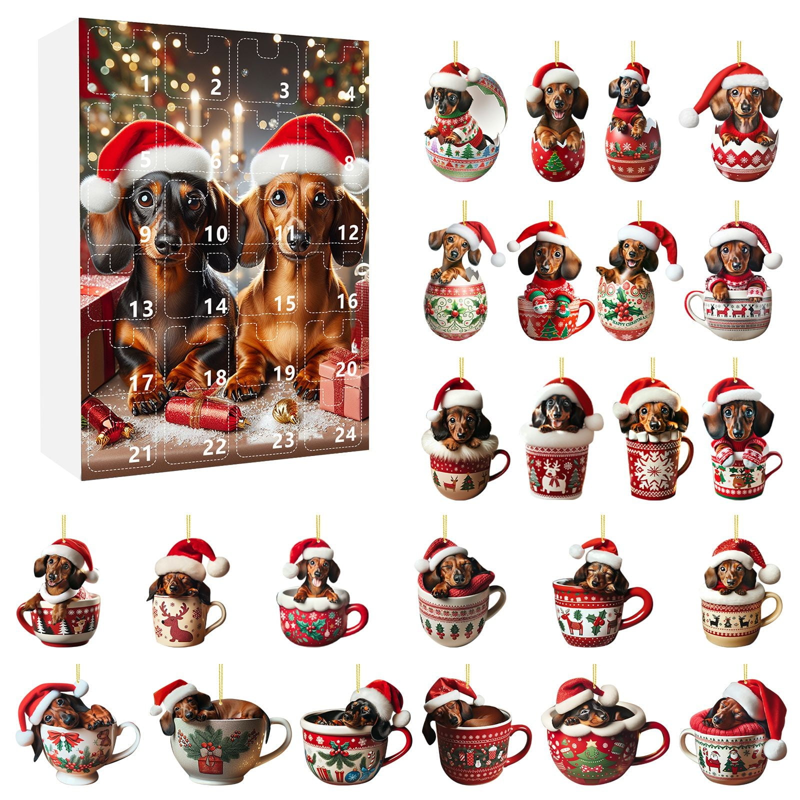 Kelly Bro 2D Acrylic Dog Advent Calendar Drive Into Christmas Spirit Kelly Bro 2D Acrylic Dog Advent Calendar Drive Into Christmas Spirit