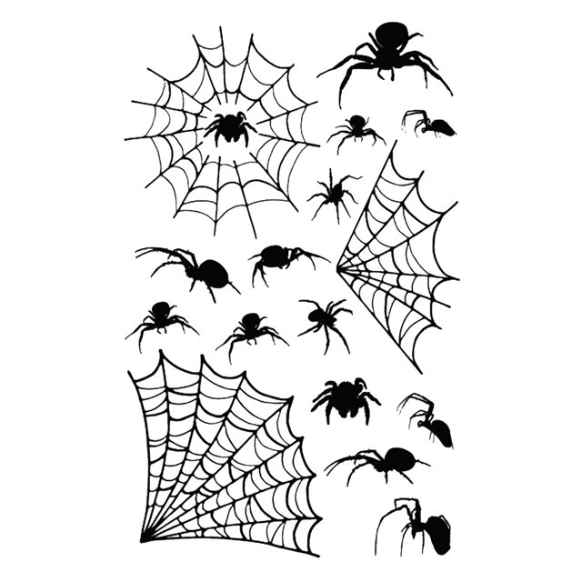 Kelly Bros Stickers Set Black Bats & Water Transfer Temporary For Themed Parties