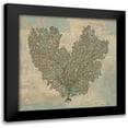 thumbnail image 1 of Kelly, Caroline 12x12 Black Modern Framed Museum Art Print Titled - Aqua Fan Coral, 1 of 5