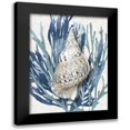 thumbnail image 1 of Kelly, Caroline 12x14 Black Modern Framed Museum Art Print Titled - Shell Coral Aqua Blue I, 1 of 5
