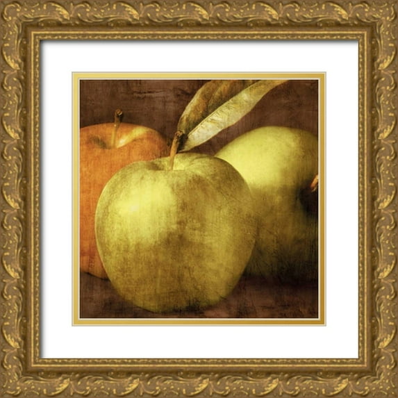 Kelly, Caroline 20x20 Gold Ornate Wood Framed with Double Matting Museum Art Print Titled - Apples