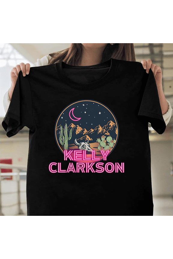 Kelly Clarkson Neon Moon Performance Pop Country Singer Songwriter Fan Unisex T-Shirt, Size Up to 5XL