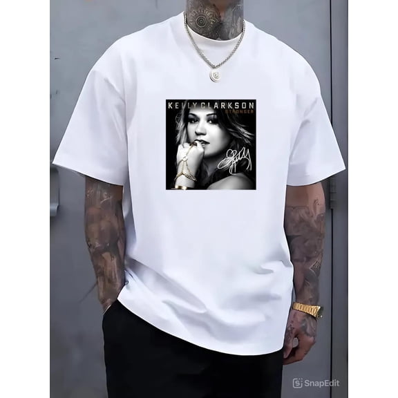 Kelly Clarkson Stronger Signature Since U Been Gone American Idol Pop T-Shirt V50603, for men & women, up to size 5XL