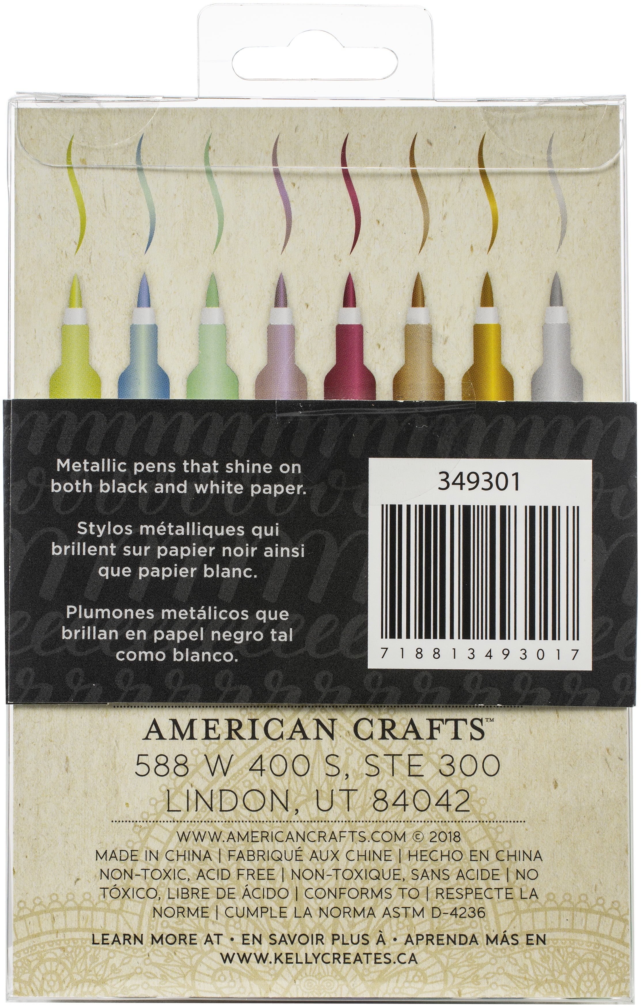 Kelly Creates Small Brush Pens 8/Pkg-Metallic Jewel - Walmart.com
