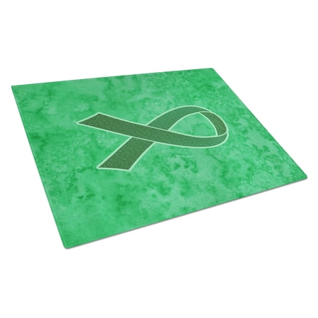 Kelly Green Ribbon for Kidney Cancer Awareness Glass Cutting Board Large