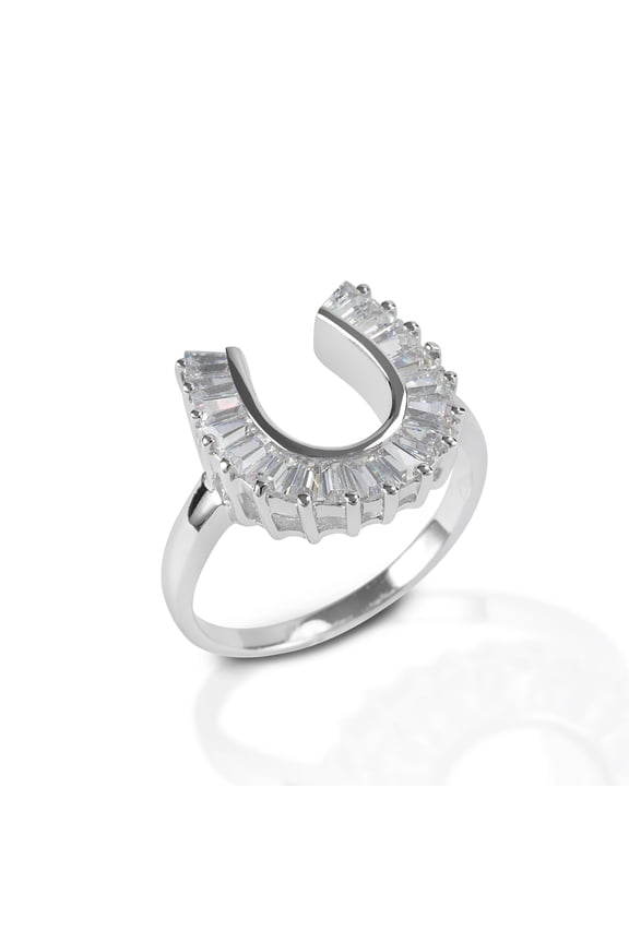 Women's Baguette Horseshoe Ring - HR200200 7