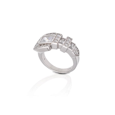 Kelly Herd Women's Silver Texas Ranger Buckle Ring - 3BXL 7