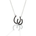 thumbnail image 1 of Kelly Herd Women's Double Horseshoe Pendant Necklace - SRP177BLK One Size, 1 of 1