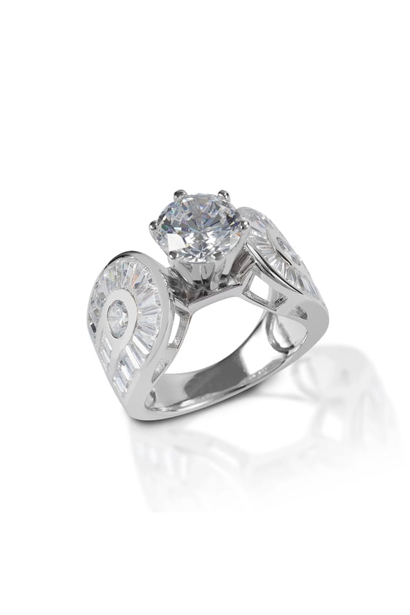 Horseshoe Solitaire Ring - Sterling Silver