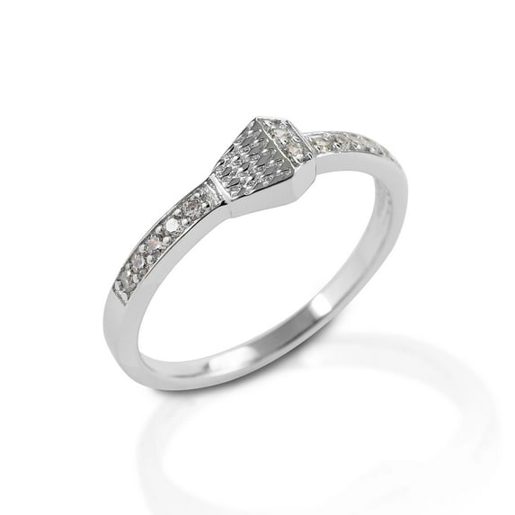 Kelly Herd Pavé Horseshoe Nail Ring - Sterling Silver