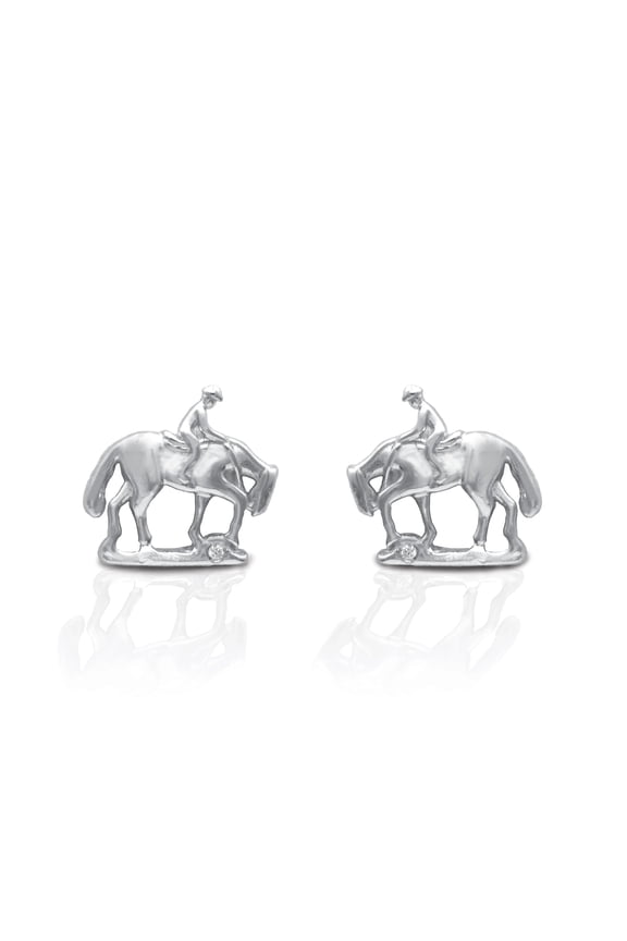 Trail Horse Earrings - Sterling Silver
