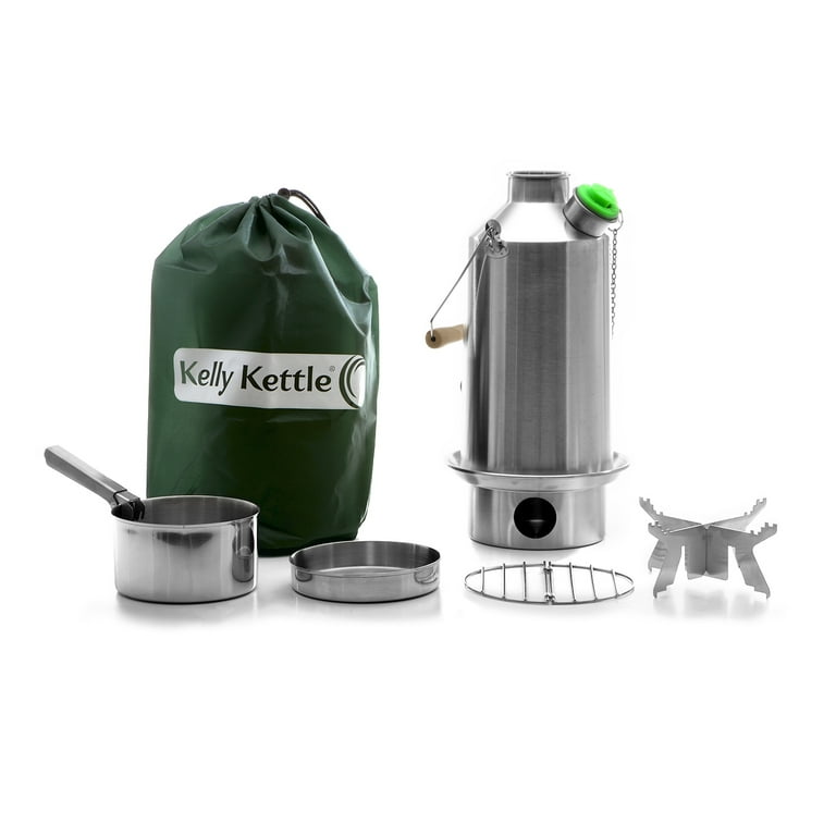 Kelly Kettle Base Camp Large Kit - Stainless Steel, Portable