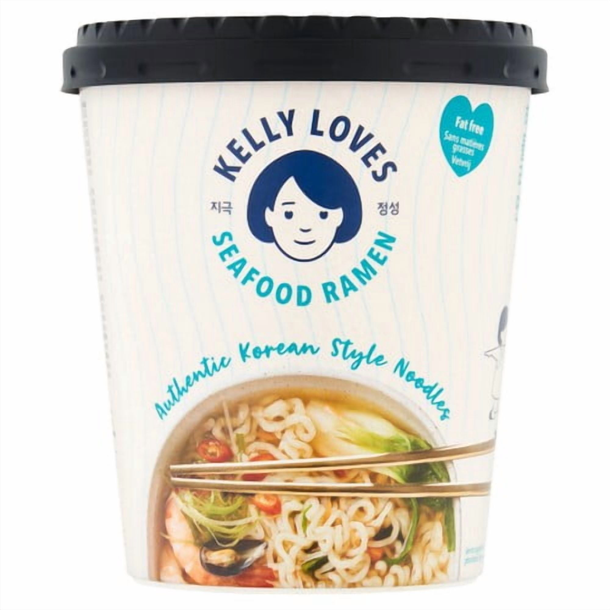 Kelly Loves Korean Seafood Ramen Noodles 168g, British Import (Pack of 3)