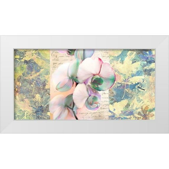 Kelly, Parr 18x11 White Modern Wood Framed Museum Art Print Titled - Kaleidoscope Orchid