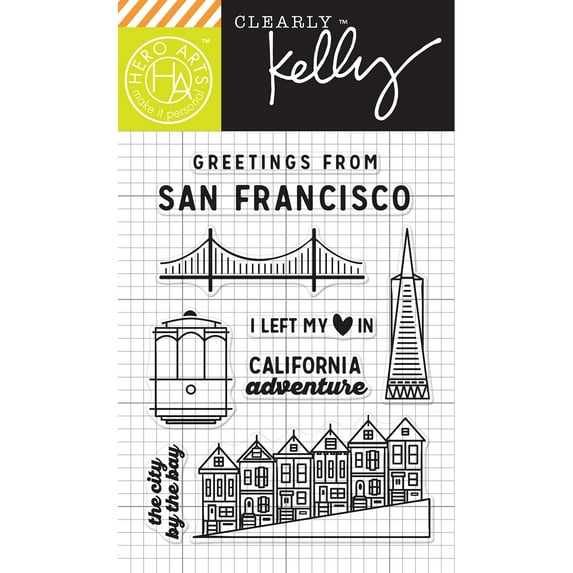 Kelly Purkey Clear Stamps 3"X4"-San Francisco, Pk 2, Hero Arts