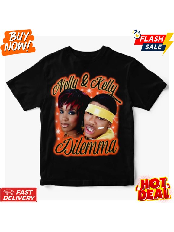 Kelly Rowland Nelly Dilemma Song Inspired Black Unisex T-Shirt S-5XL Fast Ship🔥