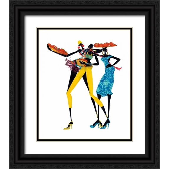Kelly, Shan 20x23 Black Ornate Wood Framed with Double Matting Museum Art Print Titled - Jolie