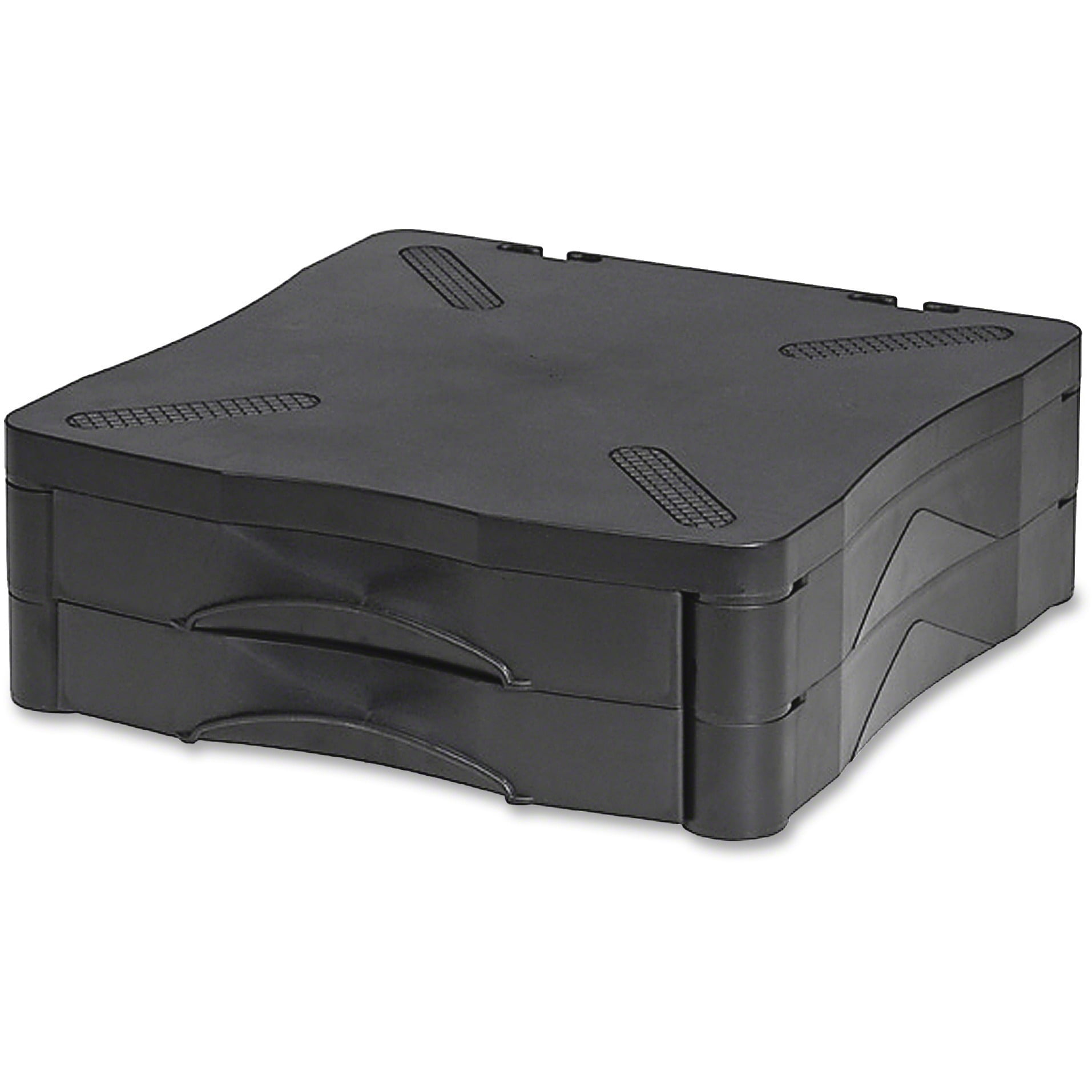 Kelly Storage Drawers Monitor Stand, Black - Walmart.com