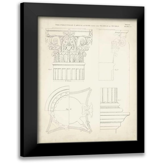 Kelly, Thomas 15x18 Black Modern Framed Museum Art Print Titled - Greek and Roman Architecture I