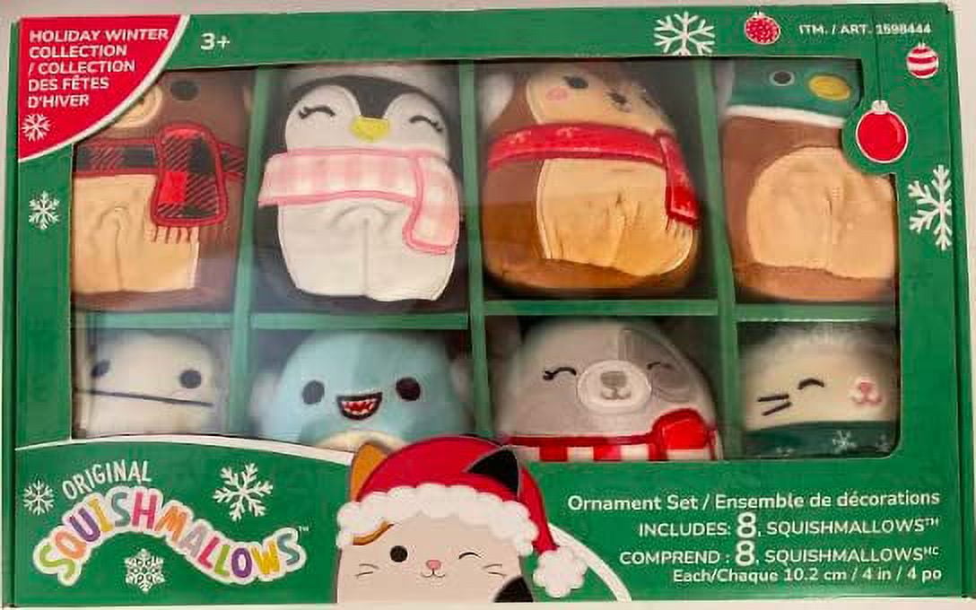 Kelly Toys Original Squishmallow Ornaments 2022 Winter Squad 8 Pack Mini, Holiday Pack