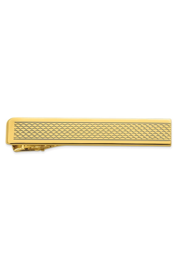 Gold-plated Patterned Tie Bar
