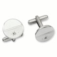 thumbnail image 1 of Kelly Waters Rhodium-plated .01 Ct. Diamond Polished and Satin Cuff Links GP3850, 1 of 2