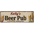 thumbnail image 1 of Kelly's Beer Pub Man Cave Bar Decor Gift 8x24 Sign 108240053191, 1 of 1