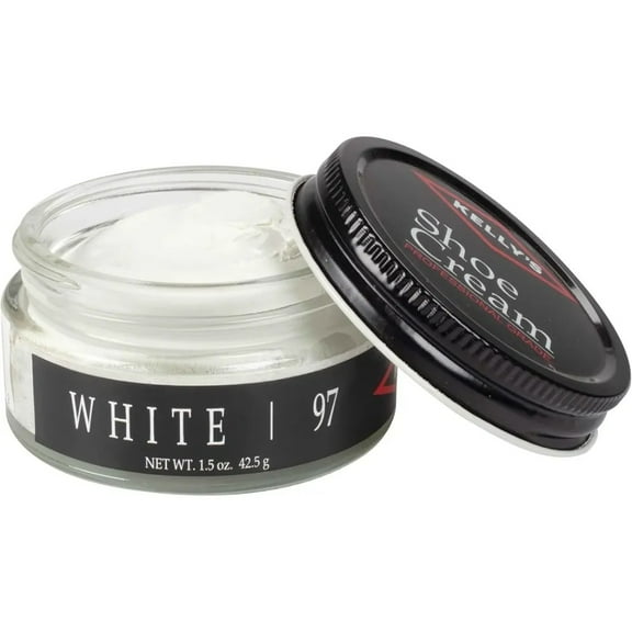 Kelly's Shoe Cream - Professional Shoe Polish - 1.5 oz - White