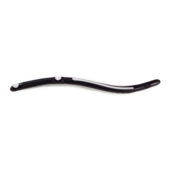 Kellys KW104-BW Two-Hook Weedless Pre-Rigged Plastic Worm 5 1/2" Size