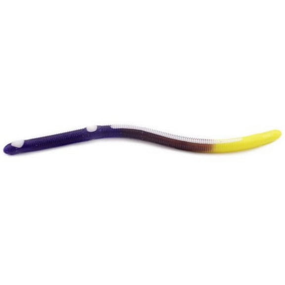 Kellys KW104-P/YT Two-Hook Weedless Pre-Rigged Plastic Worm 5 1/2" Size