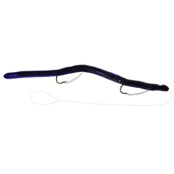 Kellys KW104-PWG Two-Hook Weedless Pre-Rigged Plastic Worm 5 1/2" Size