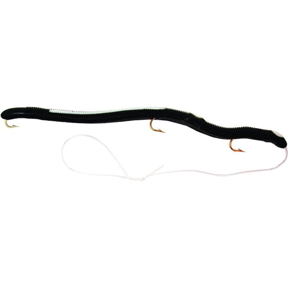 Kellys ST101-BW Striper Pre-Rigged Plastic Worm 5 1/2" 3 Size 6 Hooks