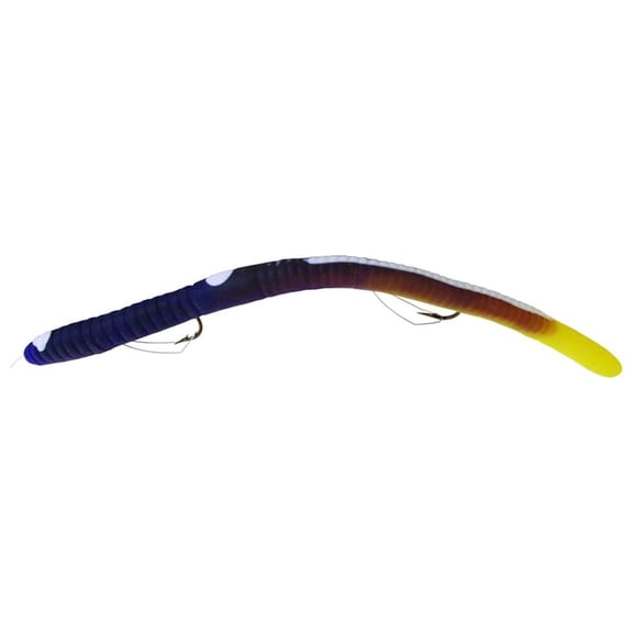 Kellys WBC108-P/YT Weedless Bass Crawler Pre-Rigged Plastic Worm 6