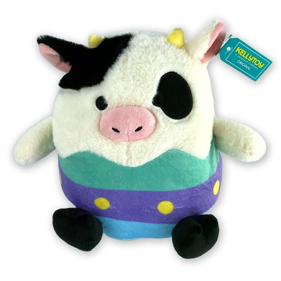 Kellytoy 8-inch Easter Cow Stuffed Animal Plush Toy