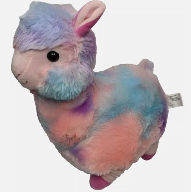 Kellytoy Llama Plush Stuffed Animal Toy Alpaca Tie Dye Rainbow