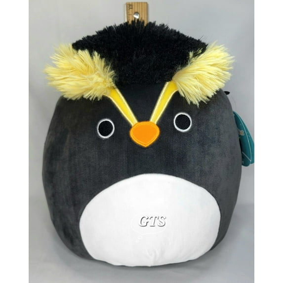 Kellytoy Squishmallow Lockwood Penguin Soft Stuffed Animal Plush Toy for All Ages, 11", Black/White