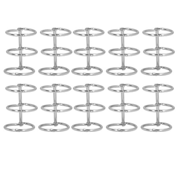 Kelmuvira 10 Pack 3-Ring Metal Loose Leaf Binder Spines, 1 Inch Stainless Steel Split Rings for DIY Albums and Paper