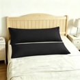 thumbnail image 1 of Kelnaro 2 Pack Microfiber Body Pillowcase 20x54 Inches, Envelope Closure Wrinkle Resistant Soft Body Pillow Cover All Season, Black, 1 of 5