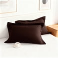 thumbnail image 1 of Kelnaro 2 Pack Microfiber Pillow Shams - Ultra Soft Breathable 20"x26" Sham Covers with Envelope Closure - Standard Size - Chocolate, 1 of 5