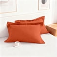 thumbnail image 1 of Kelnaro 2 Pack Microfiber Pillow Shams - Ultra Soft Breathable 20"x30" Sham Covers with Envelope Closure - Queen Size - Burnt Orange, 1 of 5