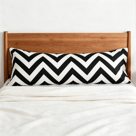 Kelnaro Chevron Body Pillowcase 20x54 Inch – Soft Hypoallergenic Microfiber Body Pillow Cover, Breathable & Fade Resistant, Washable for All-Season