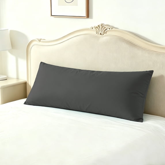 Kelnaro Dark Gray Body Pillowcase 20x54 Inch - Soft Hypoallergenic Microfiber Body Pillow Cover, Breathable & Fade Resistant, Washable for All-Season
