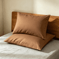 thumbnail image 1 of Kelnaro King Size Cotton Pillowcase 2 Pack 20x36 inches, Envelope Closure Ultra Soft Breathable Pillow Covers, Coffee, 1 of 5