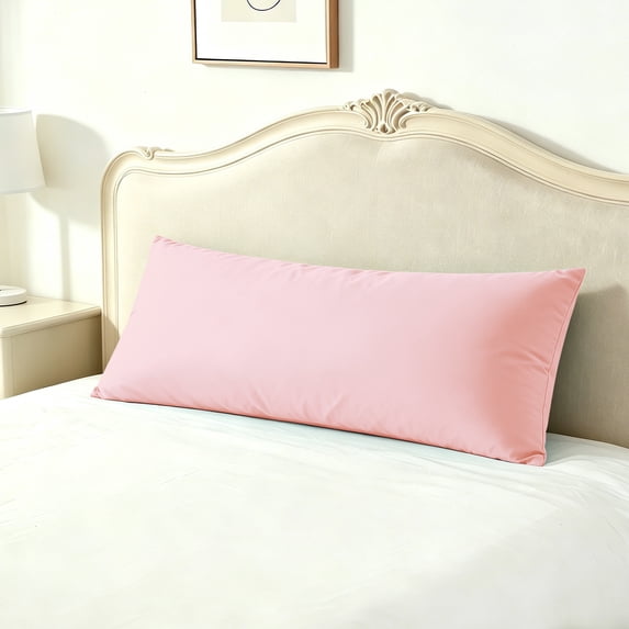 Kelnaro Light Pink Body Pillowcase 20x54 Inch - Soft Hypoallergenic Microfiber Body Pillow Cover, Breathable & Fade Resistant, Washable for All-Season