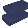 thumbnail image 1 of Kelnaro Navy Blue Fitted Crib Sheet 2 Pack 28x52 Inch, Soft Microfiber Toddler Fitted Sheet, Machine Washable for Girls & Boys, 1 of 6