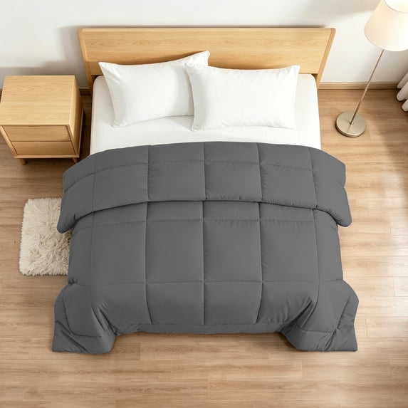 Kelnaro Premium King Duvet Insert, Down Alternative Comforter with Corner Tabs, Dark Gray